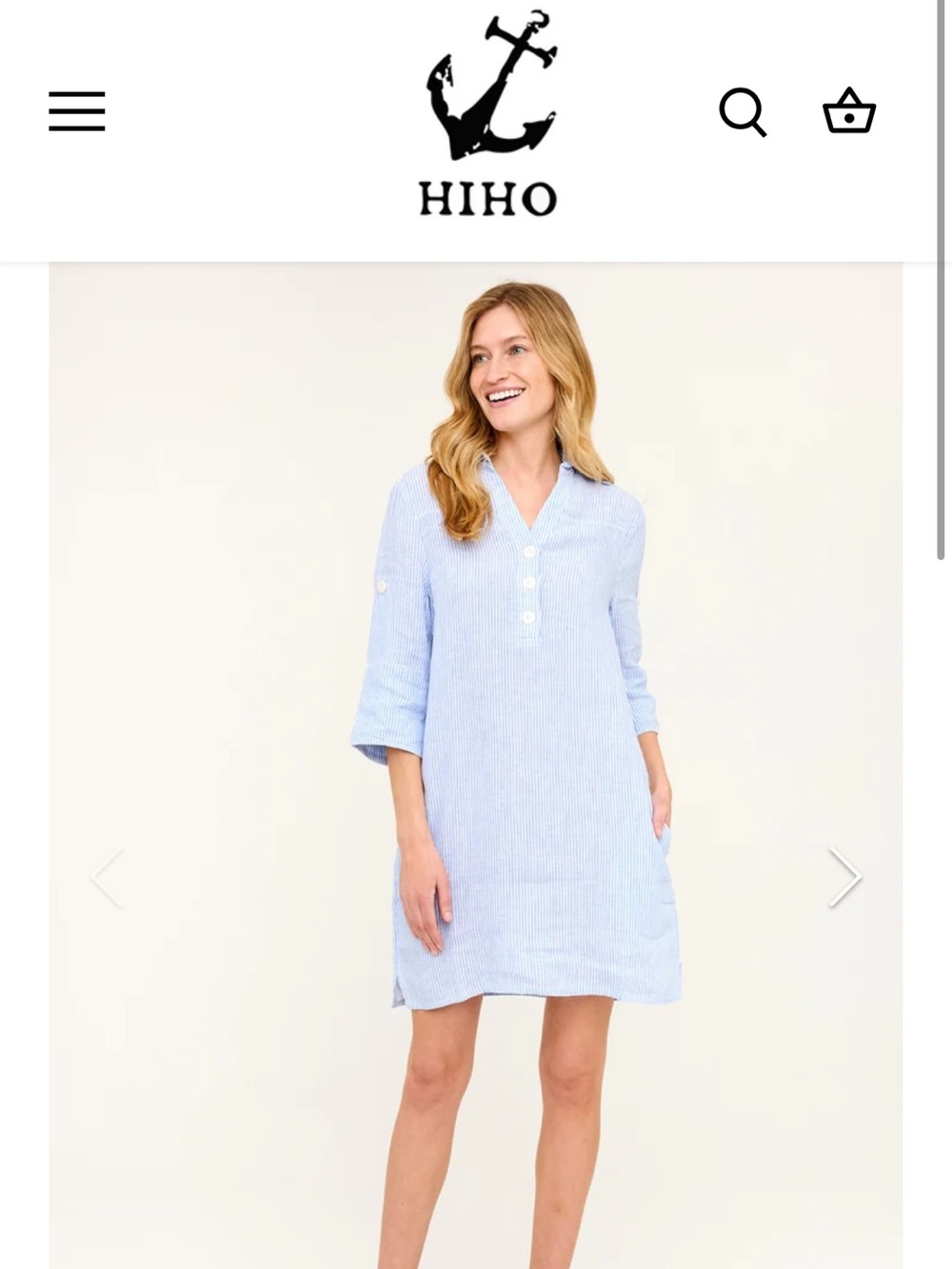 HIHO Sofía Blue White Striped Dress Blogger Fav
